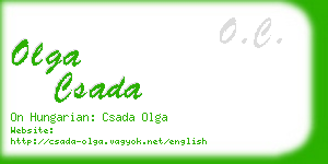 olga csada business card